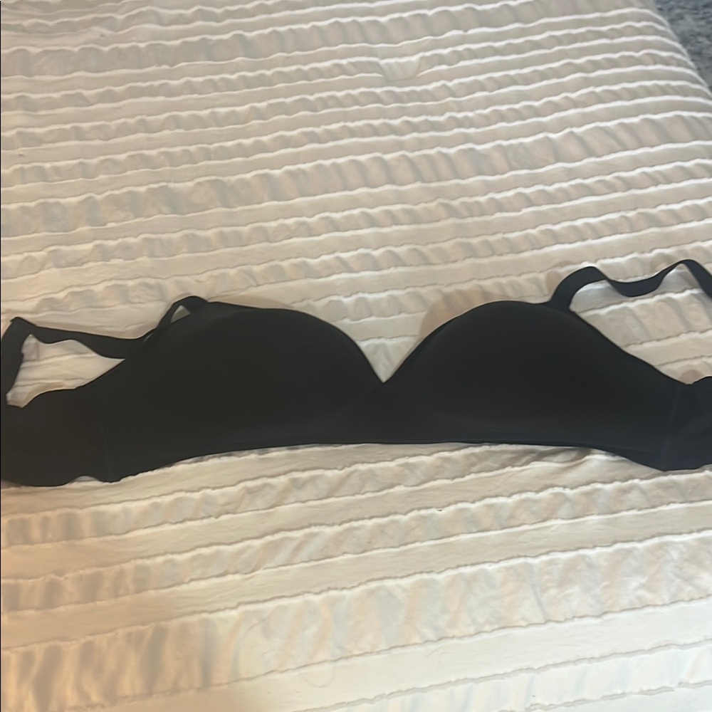Soma Black Strapless Push-Up Bra with Molded Cups
